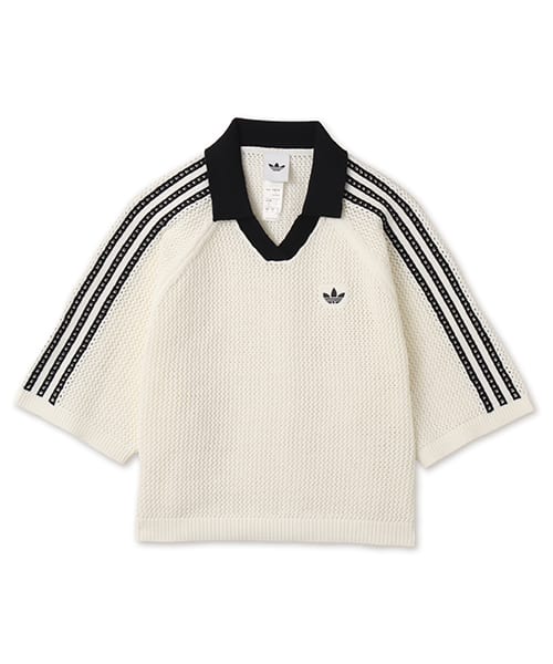 adidas KNITTED CROCHET POLO