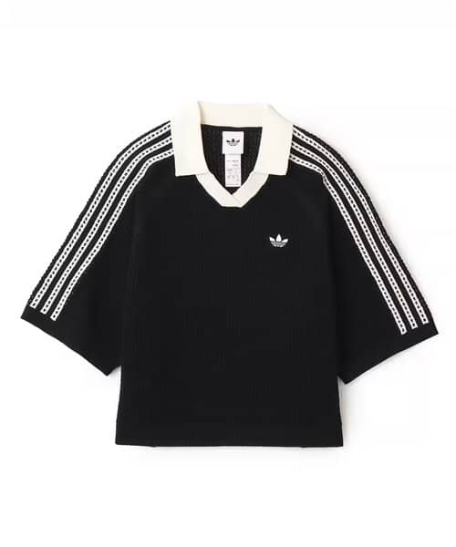 adidas KNITTED CROCHET POLO