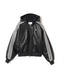 Adidas W Pleather Jacket with unique design from Japan