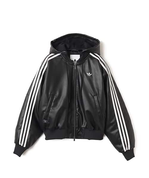Adidas W Pleather Jacket with unique design from Japan