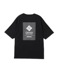 Columbia x atmos Back Patch T-shirt, blue with white patch, from Japan