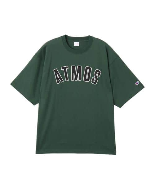 Champion x atmos 16s/1 OE Jersey T-shirt, white with logo, from Japan