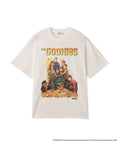 atmos x THE GOONIES T-shirt, white with logo, from Japan