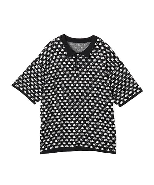 atmos Knit Jacquard Polo - Authentic Japanese Sneakers with unique knit design from Japan
