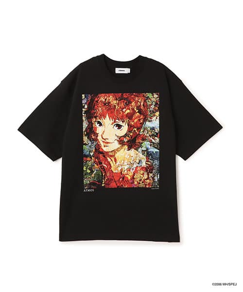 atmos x Paprika T-shirt - White graphic print on black tee from Japan