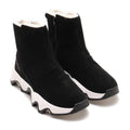 SOREL KINETIC IMPACT SHORT BOOT, black leather with white sole, from Japan