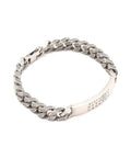 MM6 MINIMAL LOGO ID TAG CURB BRACELET