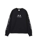 VANDYTHEPINK x ATMOS Japanese Logo L/S Tee - White logo on black tee from Japan